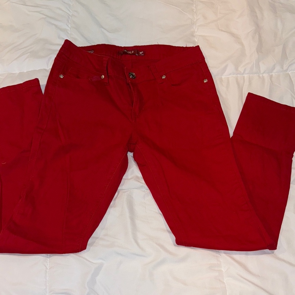 Vibrant Red Jeans